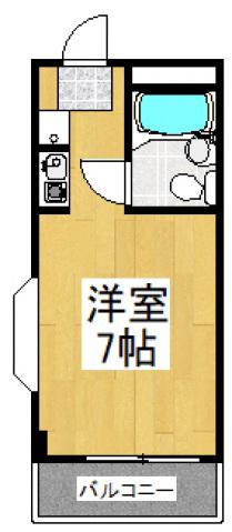リバティハウス(1K/1階)の間取り写真