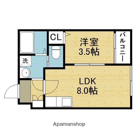 H-MAISON加美正覚寺XII(1LDK/2階)の間取り写真