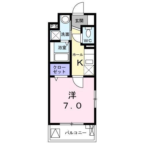 リ クラウド クルー(1K/2階)の間取り写真