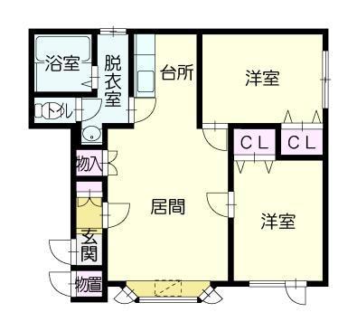 アークストリート(2LDK/1階)の間取り写真