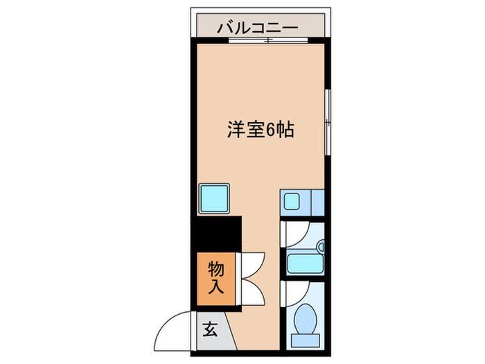アリオンいづろ(ワンルーム/2階)の間取り写真