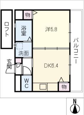 ハウス K&K(1DK/2階)の間取り写真