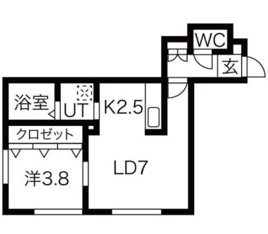 SENNA発寒I(1LDK/3階)の間取り写真