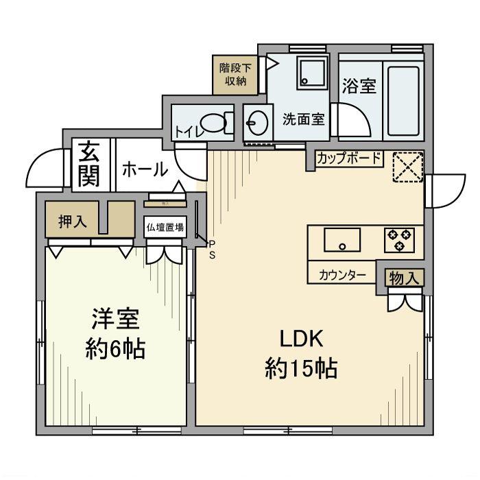 瀬崎戸建(1LDK/1階)の間取り写真