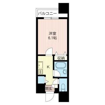 LASANTE板橋本町(1K/6階)の間取り写真
