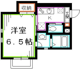 セブンシーズ(1K/2階)の間取り写真