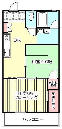 小陽マンション(2DK/2階)の間取り写真