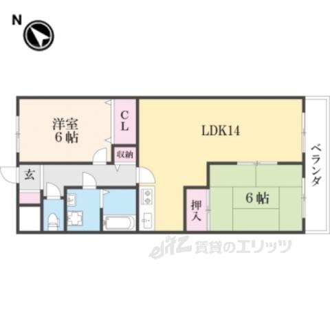 S・Yグランドビル(2LDK/3階)の間取り写真
