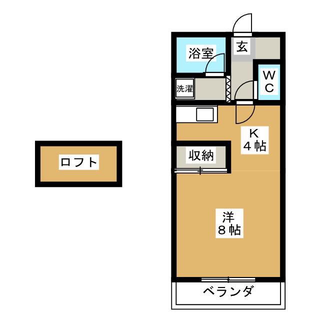 アビタシオン大垣(1K/3階)の間取り写真