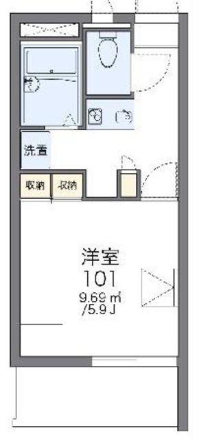 レオパレスNISHIGAIII(1K/2階)の間取り写真