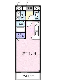 ベルコート西新井(ワンルーム/2階)の間取り写真