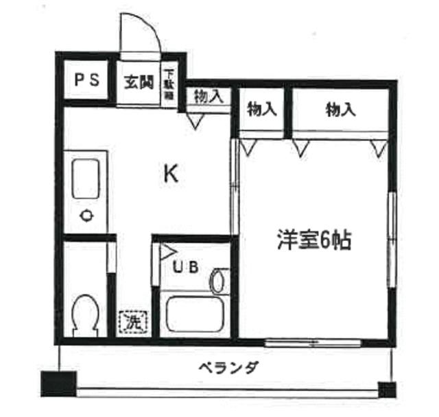 メゾン相模原(1K/3階)の間取り写真