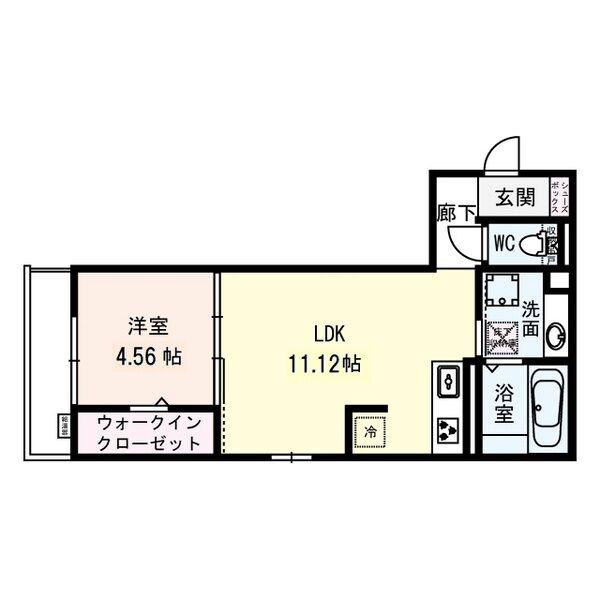 サウスメゾンサフィニア(1LDK/3階)の間取り写真