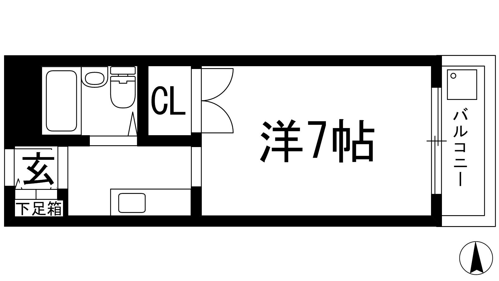ラーバンハイツ(1K/3階)の間取り写真