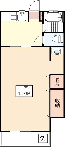 高田マンション(1K/2階)の間取り写真