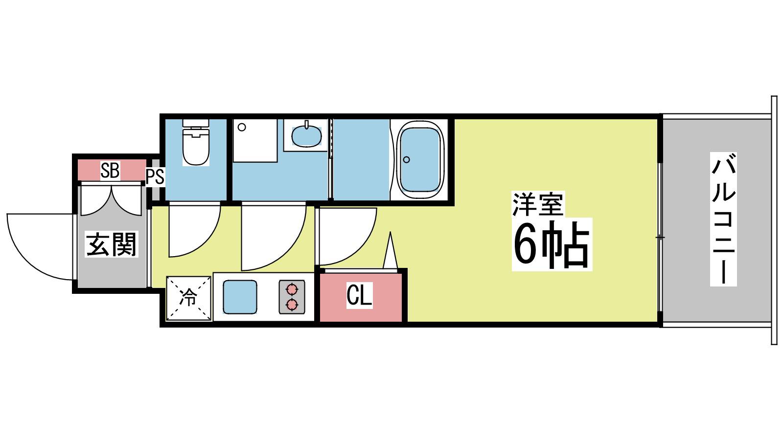 LIVECASA王子公園(1K/3階)の間取り写真