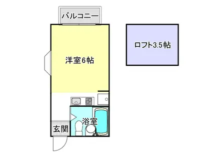 グランモア宮津台1 A棟(ワンルーム/1階)の間取り写真