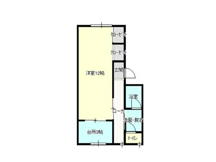 R・HAMANOMACHI(1K/3階)の間取り写真