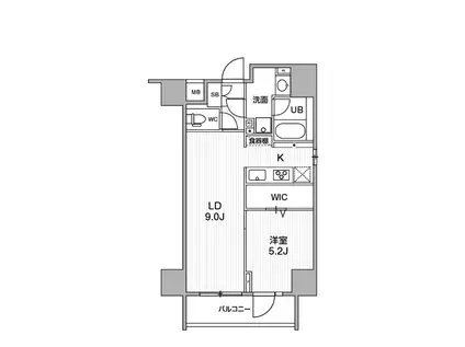 DUE三ノ輪I(1LDK/3階)の間取り写真