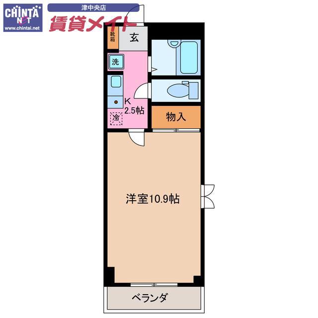 セピアMAISON 21(1K/3階)の間取り写真