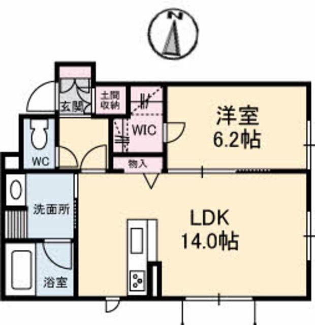 シャーメゾン 莉I(1LDK/1階)の間取り写真