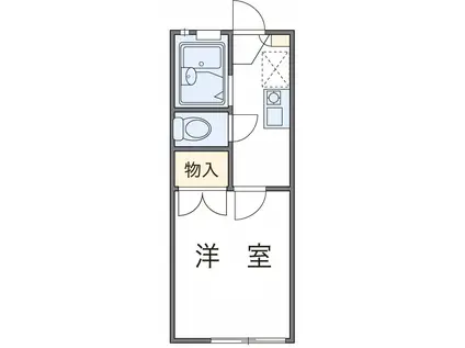 フルール五百石(1K/2階)の間取り写真