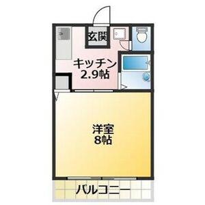 ベルウッドハイムII(1K/2階)の間取り写真