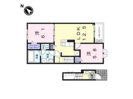 ルナハイツ5(2LDK/2階)の間取り写真