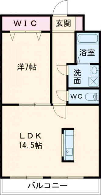 グランドヒルズ(1LDK/3階)の間取り写真