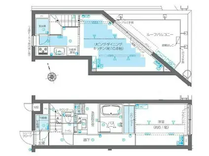 ZOOM広尾 ズーム広尾(1LDK/4階)の間取り写真