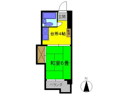 ルーセント大道(1K/7階)の間取り写真