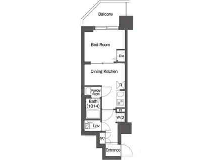 コンフォリア・リヴ品川南大井(1DK/6階)の間取り写真