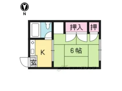 巽荘3号館(1K/2階)の間取り写真