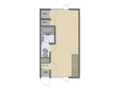 ブルーム深川3条(1DK/1階)の間取り写真