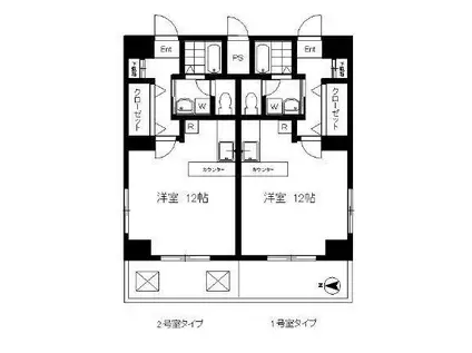 ピュール錦糸町(ワンルーム/9階)の間取り写真
