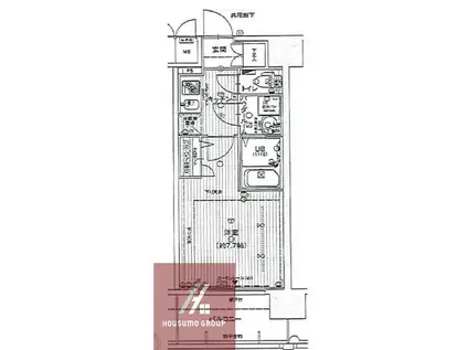 エスリード阿波座シティーウエスト(1K/11階)の間取り写真
