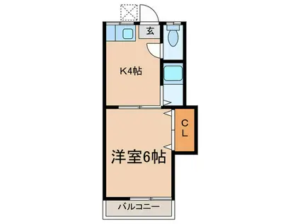 ハイムクリエイション(1K/2階)の間取り写真