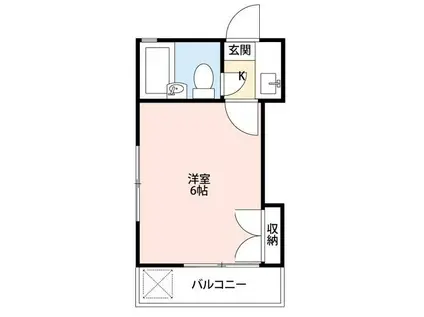 サンライズ京葉(1K/2階)の間取り写真
