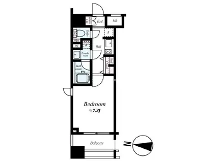 ラグジュアリーアパートメント三ノ輪(1K/2階)の間取り写真