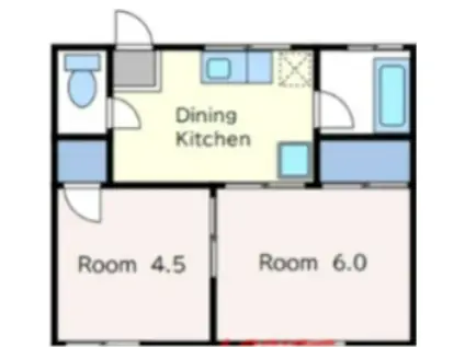 山手ハイツ(2DK/2階)の間取り写真