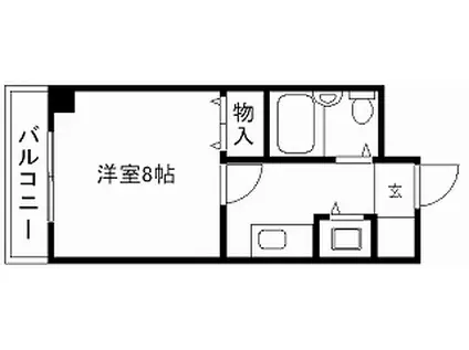 今出川アイビーハウス(1K/4階)の間取り写真