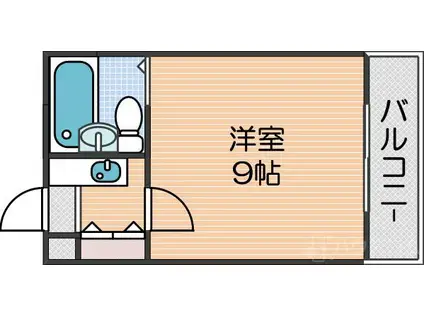 パインハイムIII(1K/3階)の間取り写真