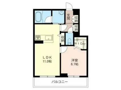 LILIYA(1LDK/2階)の間取り写真