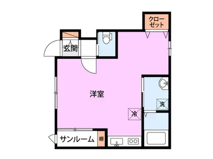 LOTUS三和(ワンルーム/1階)の間取り写真