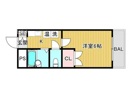 ノースコート(1K/7階)の間取り写真