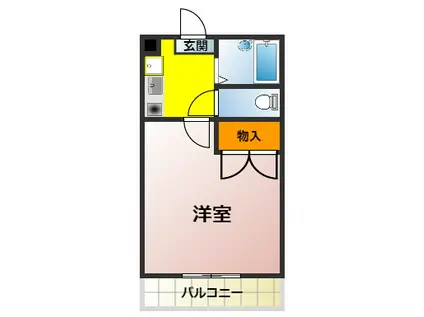 グランシャリオIV(1K/2階)の間取り写真