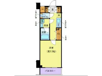 クレヴィスタ練馬桜台II(1K/1階)の間取り写真