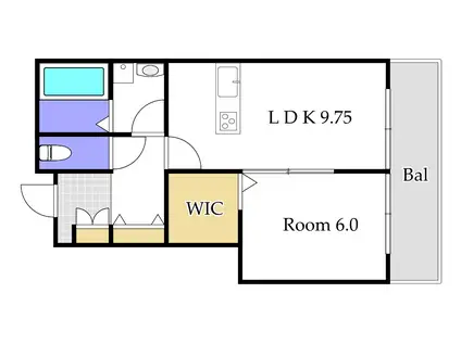 セントロイエル平井(1LDK/1階)の間取り写真