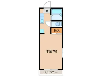 ロフティ京町(ワンルーム/2階)の間取り写真