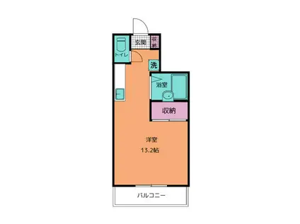 ピアハイツ21(1K/3階)の間取り写真